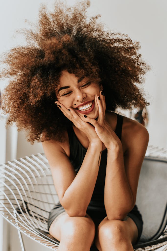 A cheerful woman